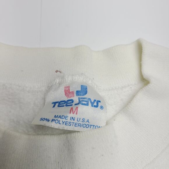 Vtg M.C. Escher Art Crewneck Sweatshirt Men's Medium White USA 1989 - Picture 4 of 9